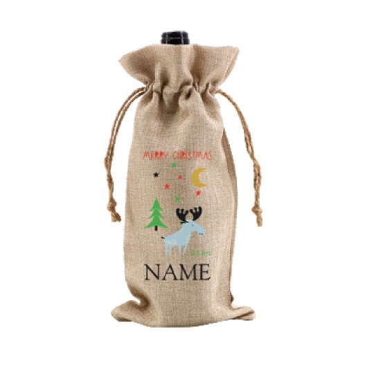 Promotional Faux Burlap Wine Bags
